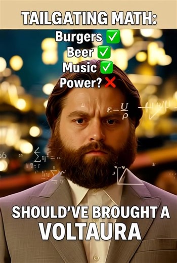 Burgers? ✅ Beer? ✅ Music? ✅ Power? ❌ Should’ve brought Voltaura ⚡🏈 #fyp #viraltiktok #viral #viralvideo #generator