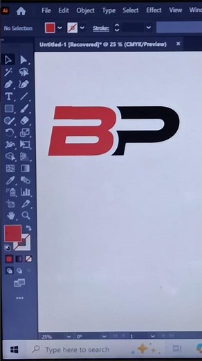 Professional BP Logo Design In Adobe Illustrator || #shorts #shortviral #logodesgin #professional