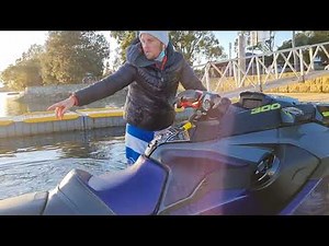 Launching a jet ski from the trailer
