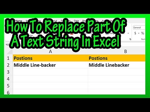 How To Replace Or Substitute Or Change Part Of A Text String In Excel Explained