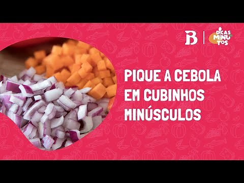 Como cortar cebola em cubos perfeitos? Faça o corte brunoise! | Dicas de Minutos com Bruno Hashimoto