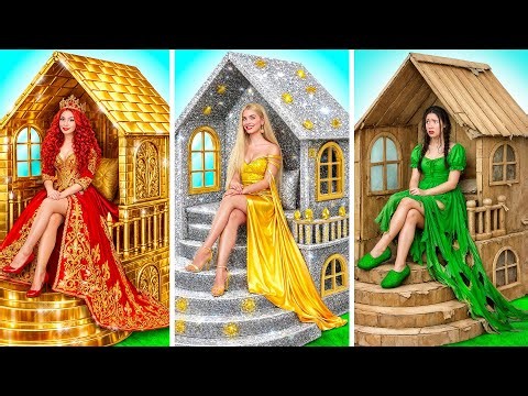 We Build Amazing Doll House | Poor vs Silver vs Gold Challenge by Multi DO Girls