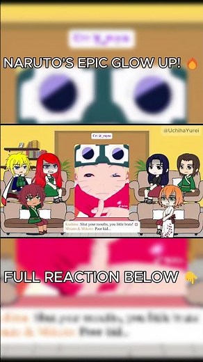 Naruto's EPIC Glow Up! 😱 Past Generation Reacts #naruto #gachaclub #narutoedits