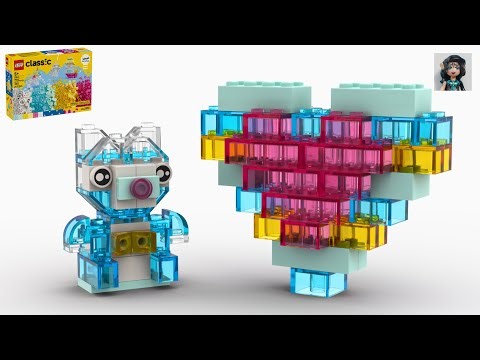 TEDDY BEAR and HEART Lego classic 11040 ideas How to build