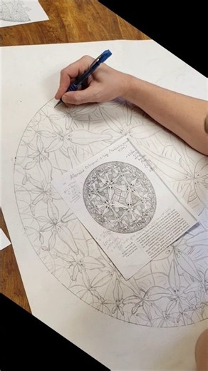 Drawing MC Escher Math Art Project #shorts