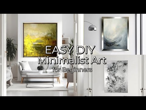 DIY Minimalist ABSTRACT Art: 5 Acrylic Painting Ideas for Beginners (571)