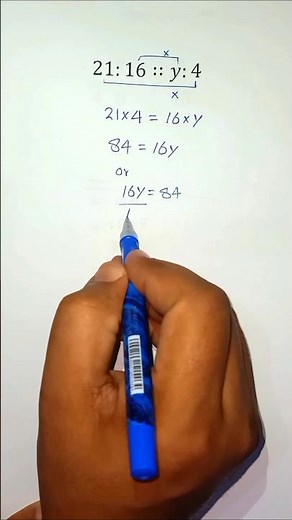 Solve Ratio Question 21 : 16 :: y : 4 ✍️📚 #maths #mathematics #education #knowledge