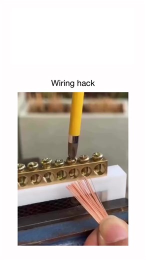 globalreel.lio on Instagram: "The post shares a 31-second ASMR video demonstrating a wiring hack: strip insulation, twist copper strands, and use a pencil eraser to neatly insert them into a terminal block before tightening, avoiding loose wires that risk arcing or failure. With 431,000 views and 218 replies like “so that’s how it’s done,” the content taps into satisfying DIY satisfaction, explaining its rapid spread on an account dedicated to ASMR clips. This technique aligns with electrical st
