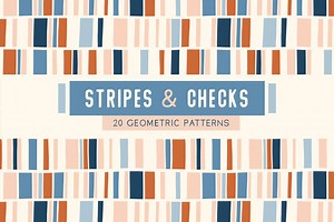 Stripes & Checks Geometric Patterns, a Pattern Graphic by PATTERNS etc.