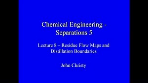 Distillation Lecture 8 - Introduction to Residue Curve maps - Binary Systems