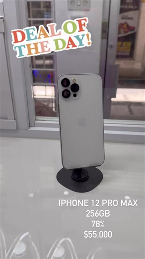 minitech on Instagram: "❗️DEAL OF THE DAY❗️ ❗️SOLD❗️ iPhone 12 Pro Max Free Camera Lens Protector Free Otterbox Case Free Tempered Glass 256GB 78% $55,000 FULLY FUNCTIONAL ✅ Comes with charger 🔌 WARRANTY INCLUDED WATCH OUR STORY FOR DAILY DEALS Dm or call (876)599-0893 or (876)324-6404 Shop#4 Princeville Plaza"