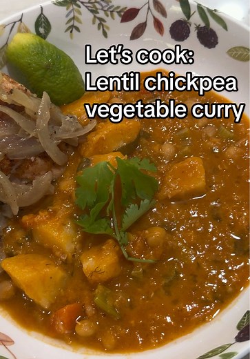 Lentil Chickpea Vegetable Curry Recipe