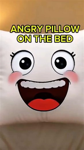 anggry pillow on the bed #3danimation #animation #cartoon