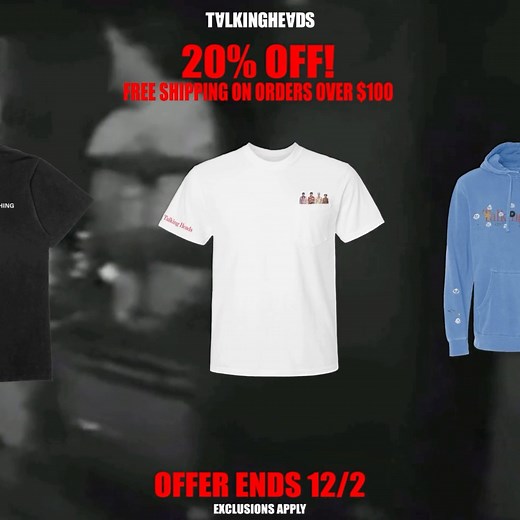 Black Friday starts now. https://store.talkingheadsofficial.com/ | Talking Heads