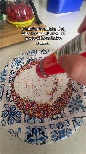 maturing is realizing dot cake tastes better when made with vanilla ice cream..