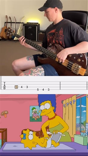 Kyle Collins on Instagram: "Homer Simpson Gets A Bass Guitar (Bass Guitar Cover with TABS) | From the TV show ‘The Simpsons’ - Season 26 Episode 8 ‘Covercraft’ @thesimpsons #fyp #music #cover #xybca #guitarra"