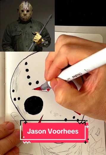 Jason Voorhees Drawing Timelapse