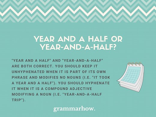 Year and a Half or Year-And-A-Half? (Helpful Examples)