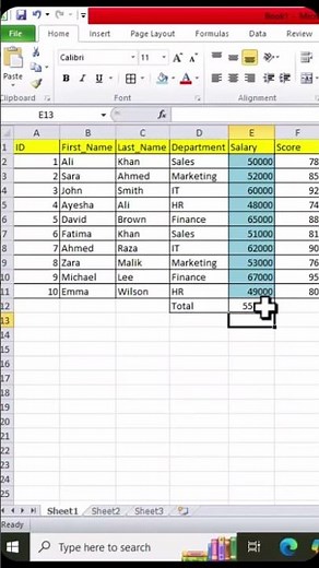 How to Use SUM Formula in Excel