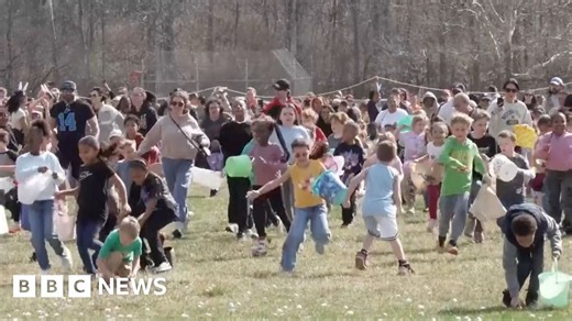 Watch: Marshmallows fall from the sky at annual Michigan Easter event