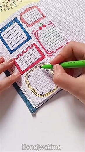 easy simple note pad idea ⭐️🩵 #diy #najwadiy #art #explore #fyp #shorts