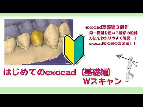 【exocad】はじめてのexocad（基礎編）Wスキャン【歯科技工士】