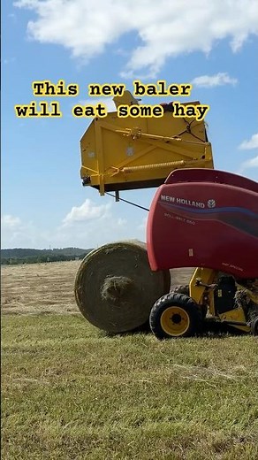180 bales through the New round baler #shortsvideo #farming #newholland