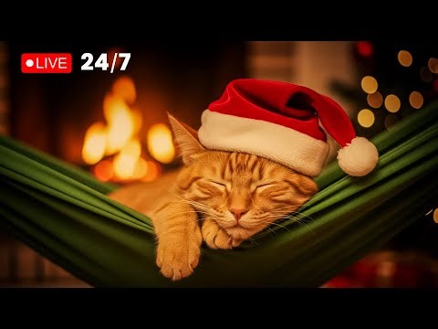 Soft Cat Purring ASMR | Cozy Fireplace Ambience for Relaxation