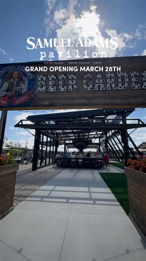 18K views · 70 reactions |  SAM ADAMS PAVILION GRAND OPENING Join us Friday, March 28th at 4PM, as we kick off the season at The Sam Adams Pavilion at Tuscan Village! Be one of the first 100 guests to arrive & receive exclusive branded Sam Adams merch! See you there! | Tuscan Brands | Facebook