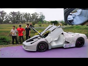Complete the mold of the luxury homemade ferrari supercar