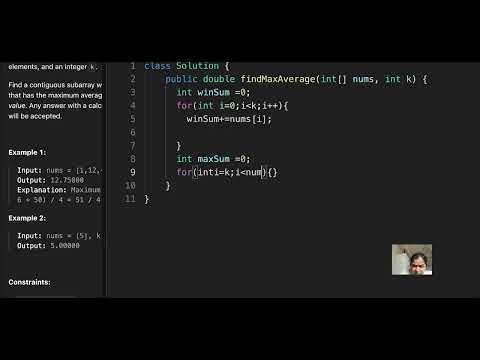 643. Maximum Average Subarray I Leet code Java Solutin