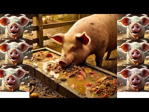 The best types of slop and their benefits. pig is eating slop ASMR