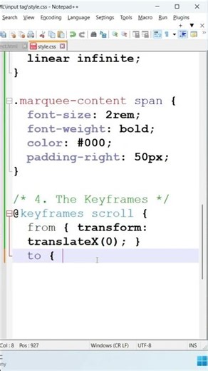 sliding text in html moving text in html #html #coding #webdevelopment