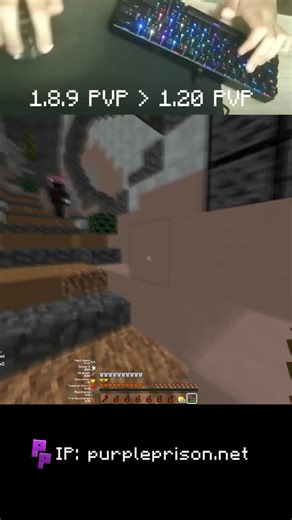 @purpleprisonofficial | Winning in Minecraft PvP! IP: purpleprison.net #minecraft #pvp #gaming | Instagram