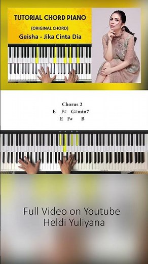 Tutorial Chord Piano Geisha Jika Cinta Dia Chorus 2