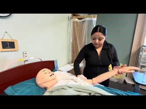 CNA partial bed bath of a client skills