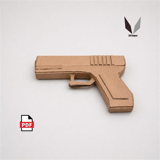 Glock Handgun Cardboard 3D Papercraft Model: DIY Low Poly Sculpture (PDF Pattern) - Etsy