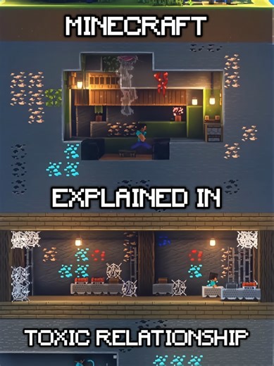 Toxic relationship explained in Minecraft ⛏️#minecraft #story #explainedinminecraft #funnymoments #explained