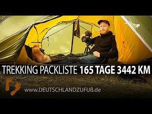 Ultraleicht Komfort Wandern 😉 Packliste 3442 km Deutschland zu Fuß