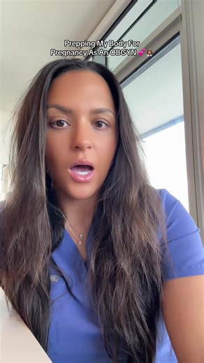 One thing people don’t talk about enough: the preconception visit. You don’t have to wait until you’re pregnant to start preparing for a healthy pregnancy! Scrubs: @wearfigs #doctor #obgyn #pregnancy #ttc #preconception