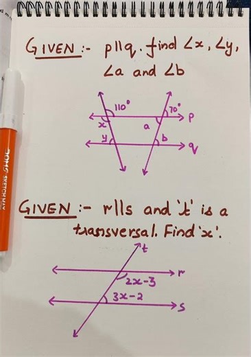 Parallel lines property. #primemathportal #geometry #mathway #areaproblem