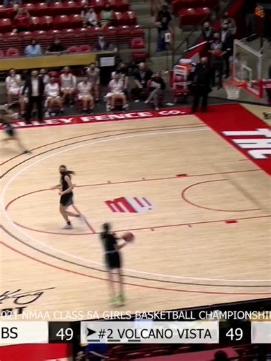 THROWBACK THURSDAY VIDEO OF ARGUABLY THE GREATEST SHOT IN THE HISTORY OF THE STATE BASKETBALL CHAMPIONSHIPS! Volcano Vista's Natalia Chavez hit a half-court buzzer beater to win the 2021 Class 5A State Title against Hobbs 52-49 in overtime! #hsbasketball #highschoolbasketball #fyp #throwbackthursday #buzzerbeater #volcanovista #volcanovistabasketball
