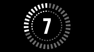 Download 10 seconds countdown timer, countdown timer 10 second, 10 second animation from 10 to 0 seconds. Modern flat design with animation on black background. Full HD. for free