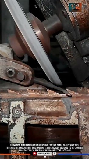 Automatic Saw Blade Sharpening Machine with Indexing Feed Mechanism #automobile #mechanic