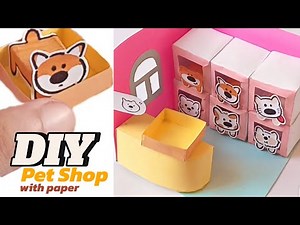 FULL VIDEO! How to make PET SHOP / DIY Dog House with paper /Origami paper crafts for school project