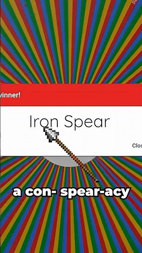 Speedrunning a random weapon in minecraft: Iron Spear #minecraftshorts #shorts