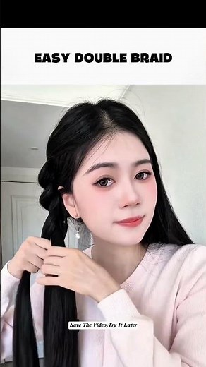 Easy Double Braid Tutorial That Makes Hair Look THICKER #hairtutorial #braidideas #hairstyle