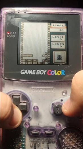 Tetris sul bellissimo Game Boy Color ✨️ #tetris #gameboycolor #retrogames
