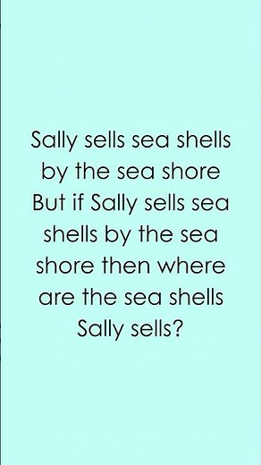 #242 | Sally sells sea shells by the sea shore #challenge #tonguetwisterchallange
