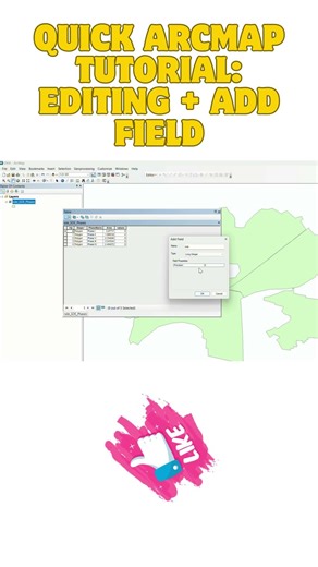 Add Field in ArcMap in 30 Seconds! ⚡ #shorts